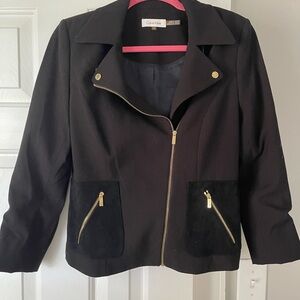 Calvin Klein Black Blazer with Gold Accents